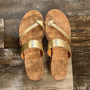 Kork-Ease Gold Sandels